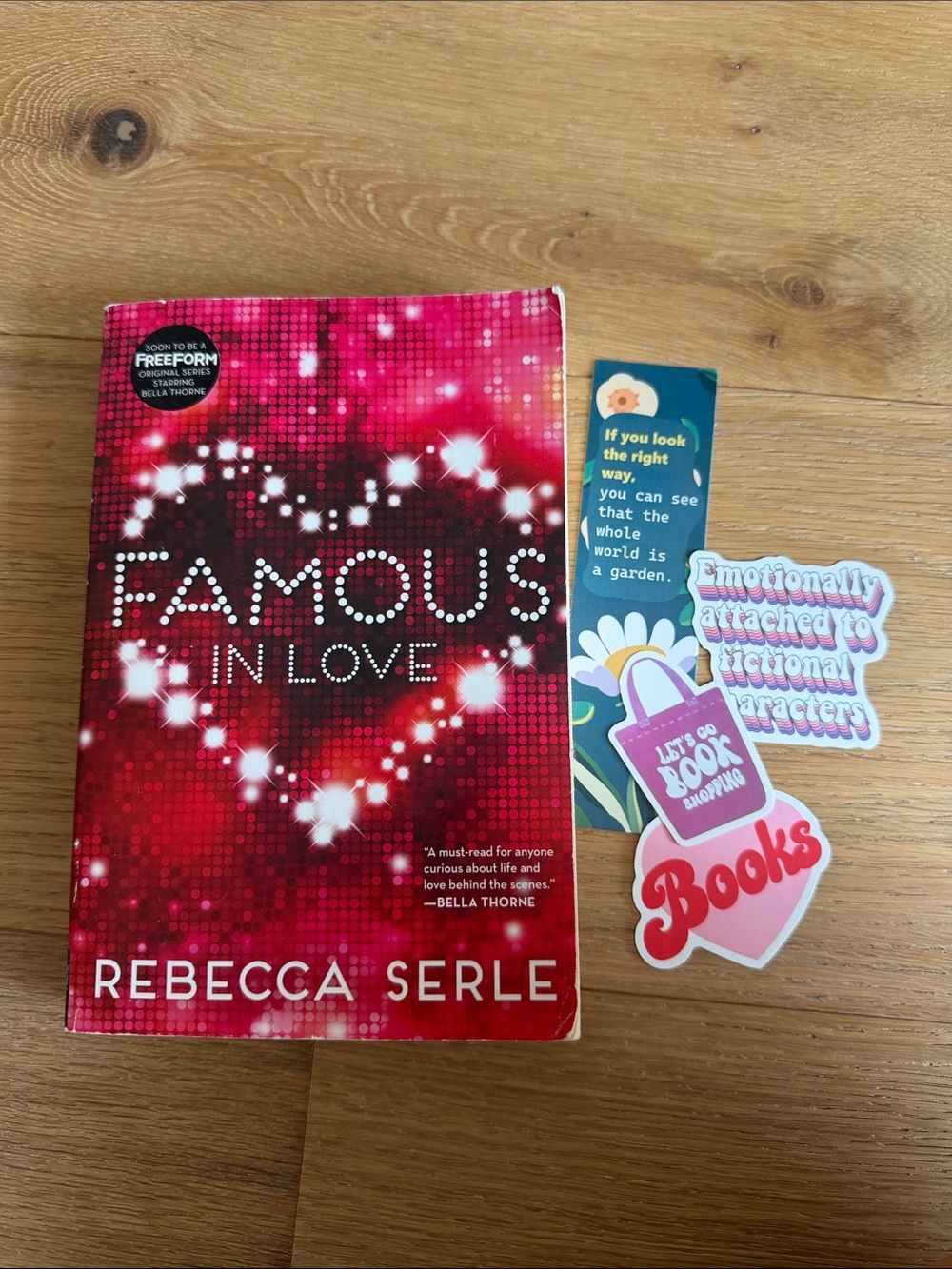 Famous in Love by Rebecca Serle - Red Heart Cover (+ bookmark & stickers)